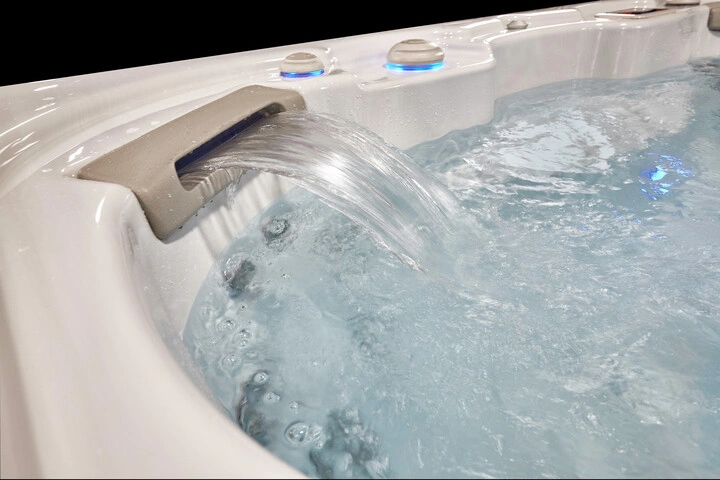 hydropool swim spa waterfall pillows